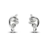 Orecchino Nodi d'Amore in Argento 925 e Diamant Bianchi | Rubinia Gioielli Clearance