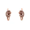 Orecchino Nodi d'Amore in Oro Rosa 9kt e 28 Diamanti Bianchi | Rubinia Gioielli Sale