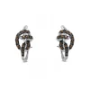 Orecchino Nodi d'Amore in Argento 925 e 28 Diamanti Brown o | Rubinia Gioielli Best