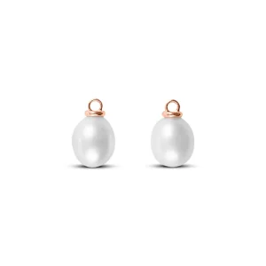 Pendente Nodi D'Amore con Perla /Bianca/Grigia su Oro Rosa 9kt | Rubinia Gioielli Fashion