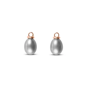 Pendente Nodi D'Amore con Perla /Bianca/Grigia su Oro Rosa 9kt | Rubinia Gioielli Fashion