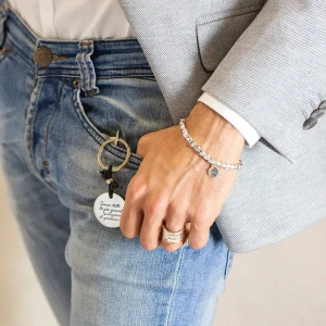 Portachiavi in Argento 925 e Diamante Bianco | Rubinia Gioielli Clearance