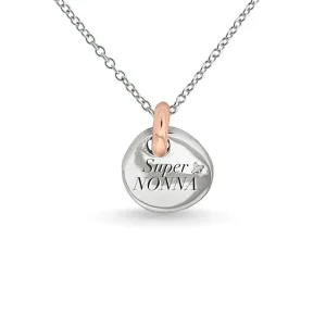gillo 13 mm in Argento 925 con maglia in Oro Rosa 9 kt | Rubinia Gioielli Hot