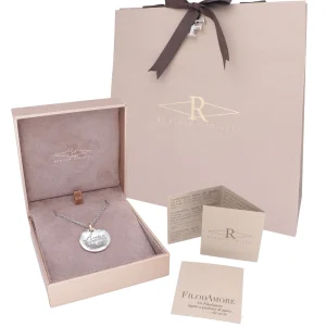 gillo 25 mm in Argento 925 con maglia in Oro Rosa 9 kt | Rubinia Gioielli Online