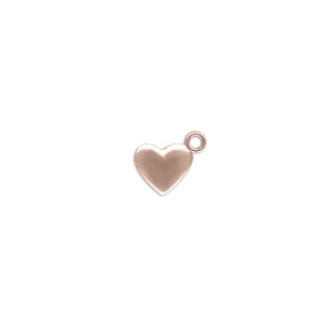 Sigillo Cuore 10mm in Oro Rosa 9kt per orecchino | Rubinia Gioielli New