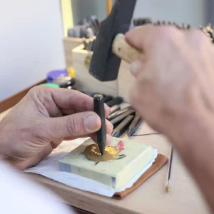 Sigillo Storia da 25mm in Oro Rosa 9kt inciso a mano | Rubinia Gioielli Hot
